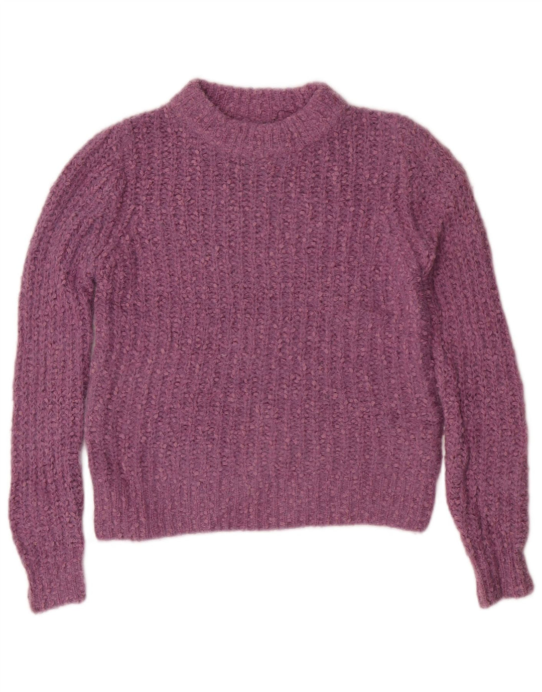 Marks & Spencer Γυναικείο πουλόβερ με λαιμόκαυστο UK 8 Small Purple Polyester