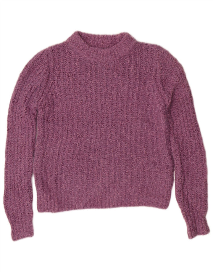 Marks & Spencer Γυναικείο πουλόβερ με λαιμόκαυστο UK 8 Small Purple Polyester