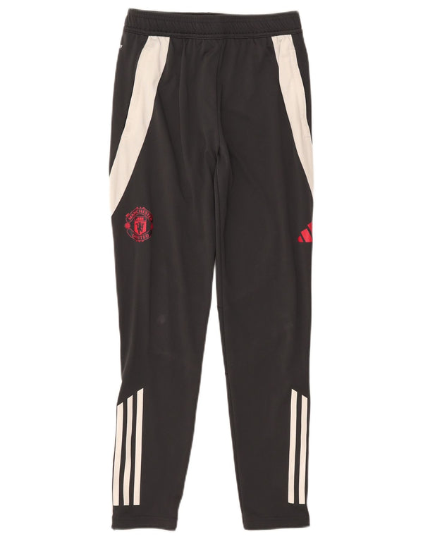 Παντελόνι αθλητικής φόρμας Adidas Girls Manchester United 11-12 ετών μαύρο