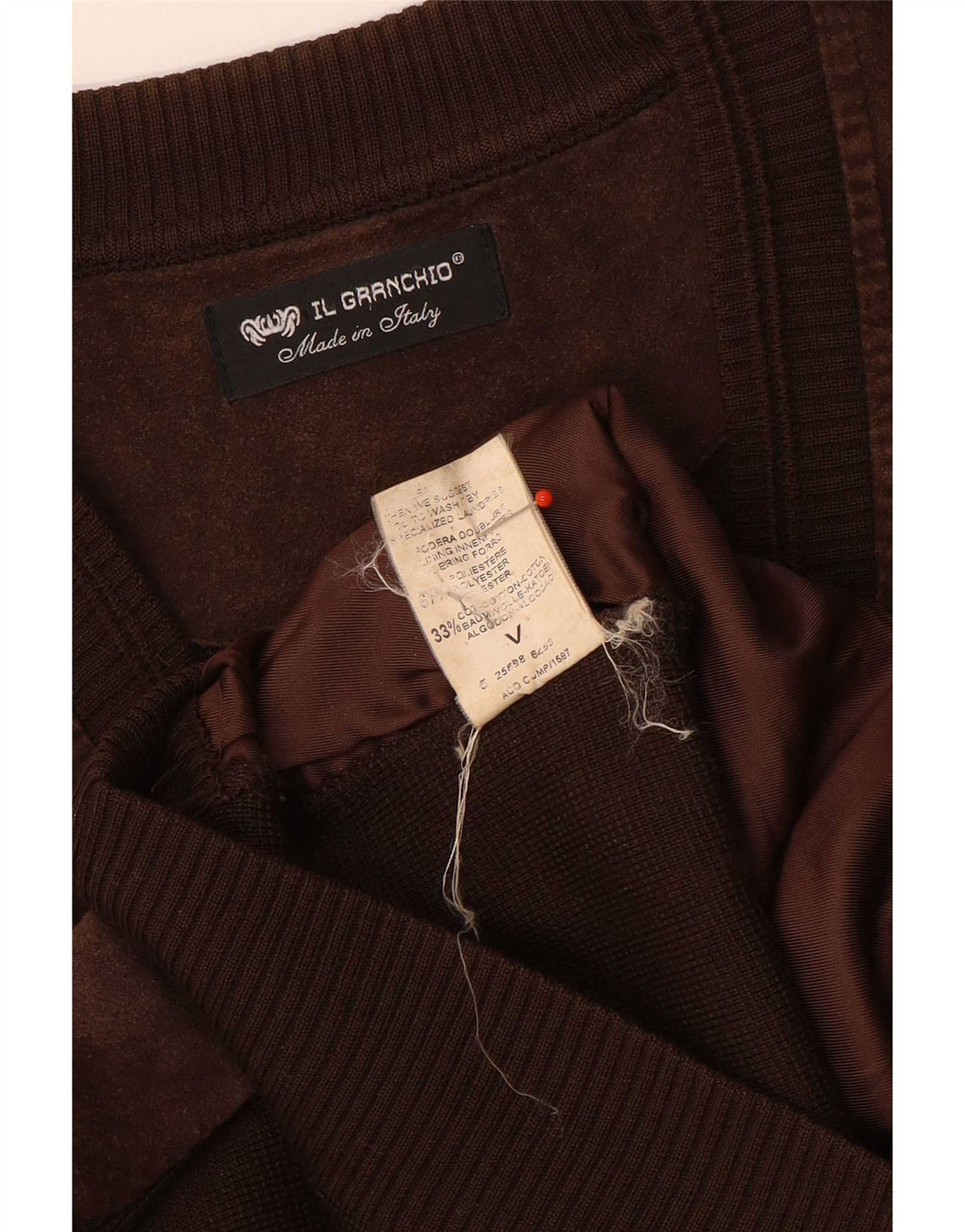 Ανδρικό πουλόβερ Il Granchio Suede Cardigan Μεγάλο Καφέ Μαλλί