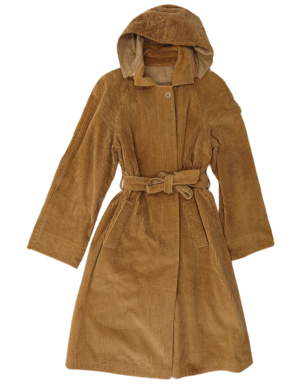 Vintage γυναικείο αναστρέψιμο παλτό με κουκούλα UK 14 Medium Beige