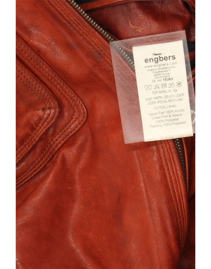 Ανδρικό Δερμάτινο Μπουφάν Engbers EU 54 2XL Καφέ Δερμάτινο