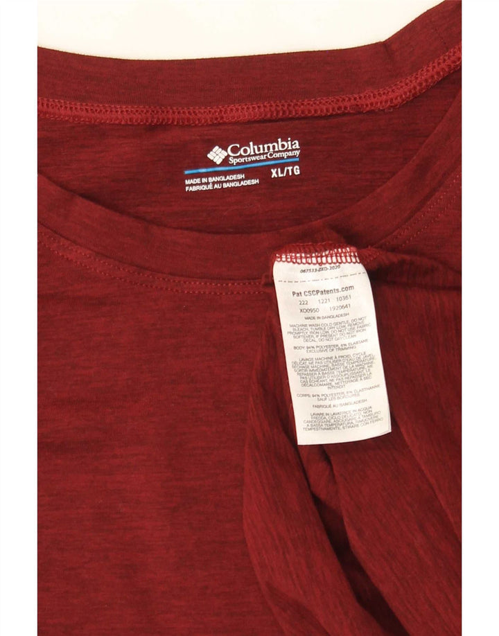 Ανδρικό T-Shirt Columbia Top XL Βουργουνδίας Πολυεστέρας