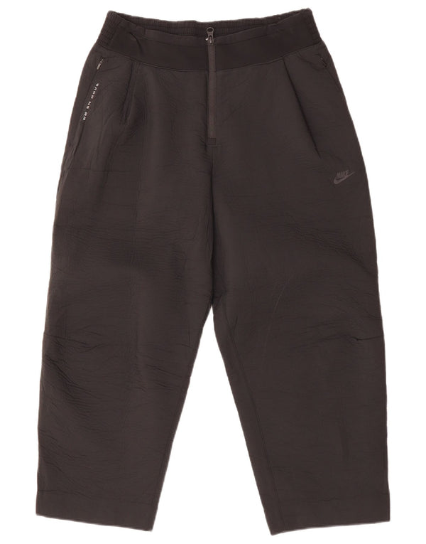 NIKE Womens Capri Windbreaker Trousers UK 14 Medium W30 L22 Black