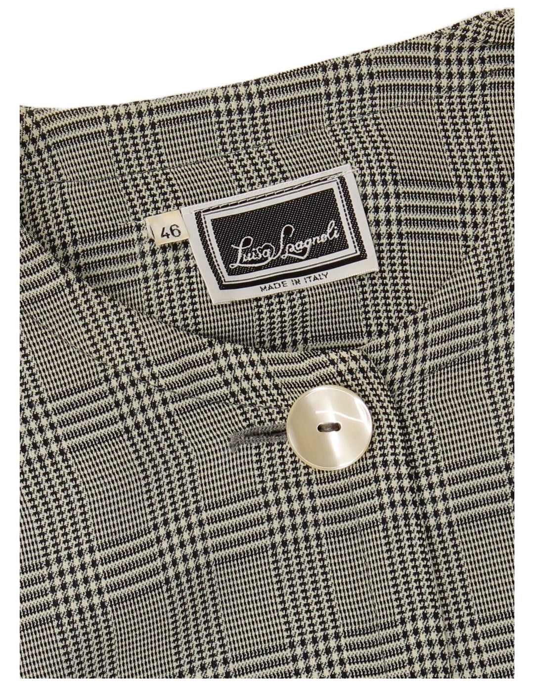 LUISA SPAGNOLI Γυναικείο μπουφάν Blazer 3/4 μανίκι IT 46 Large Green Check