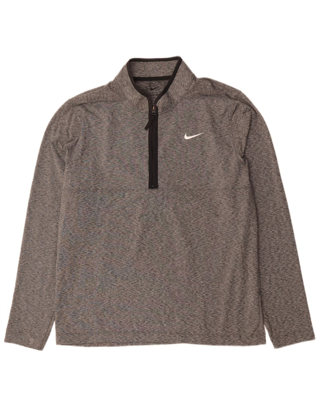 Ανδρική φόρμα Nike Dri Fit με φερμουάρ πουλόβερ με φόρμα με μεγάλο γκρι χρώμα