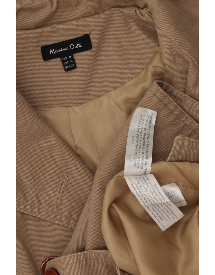 Massimo Dutti Γυναικεία καμπαρντίνα UK 14 Βαμβακερό μεσαίο μπεζ