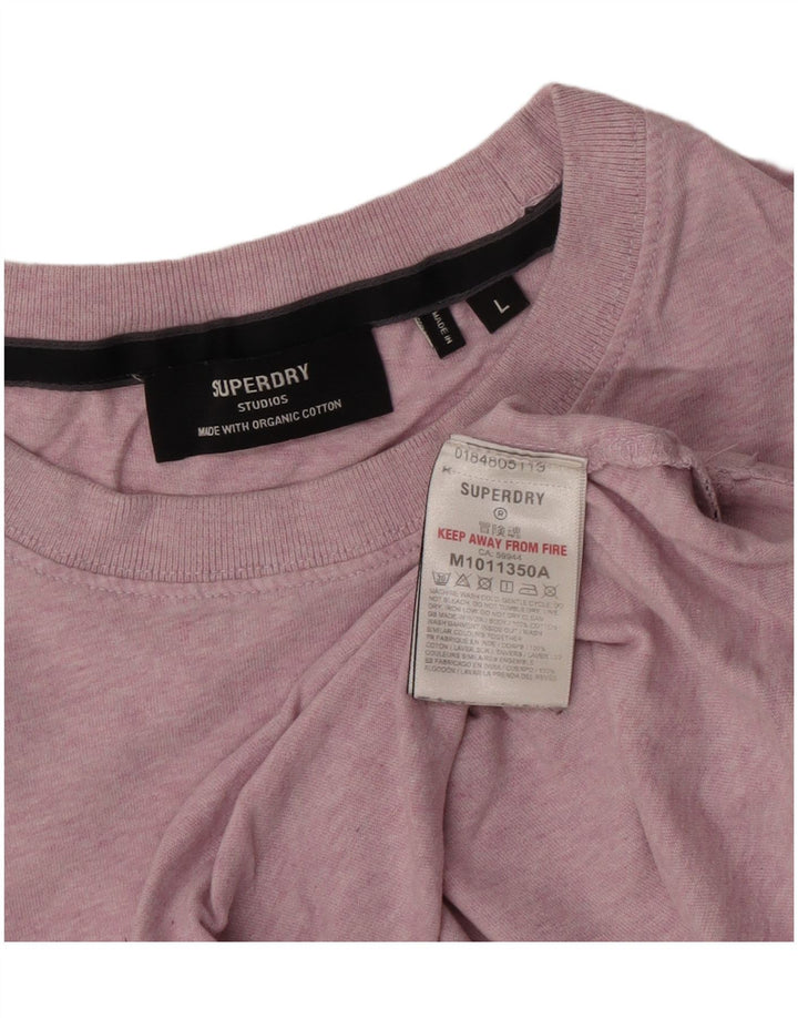 Ανδρικό T-Shirt Superdry Top μεγάλο ροζ βαμβακερό