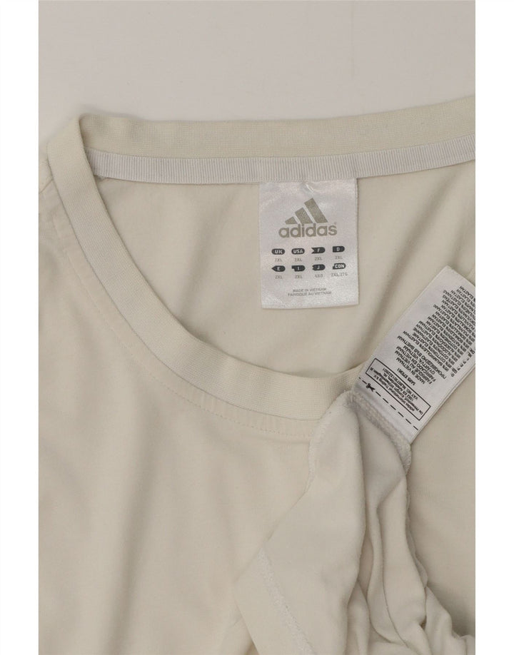 Ανδρικό T-Shirt Adidas Top 2XL Λευκό βαμβακερό