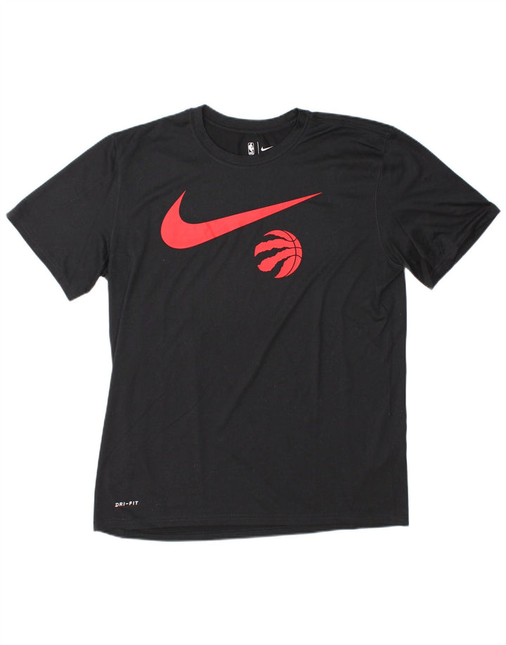 Ανδρικό γραφικό μπλουζάκι Nike Dri Fit, μαύρο πολυεστέρα