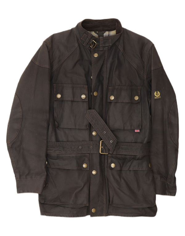 Belstaff Ανδρικό κερωμένο βαμβακερό μπουφάν UK 40 μεγάλο καφέ βαμβακερό