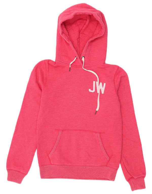 Jack Wills Γυναικεία γραφικά κουκούλα UK 8 Small Pink Cotton