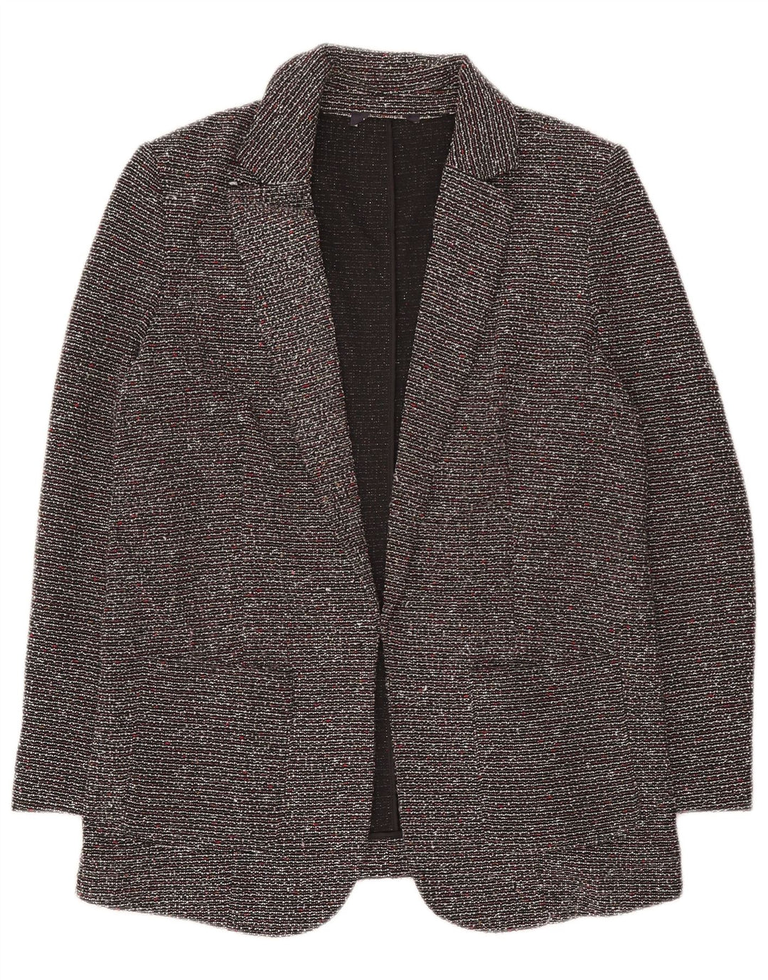 Marks & Spencer Γυναικείο Open Blazer Jacket UK 12 Medium Black Flecked