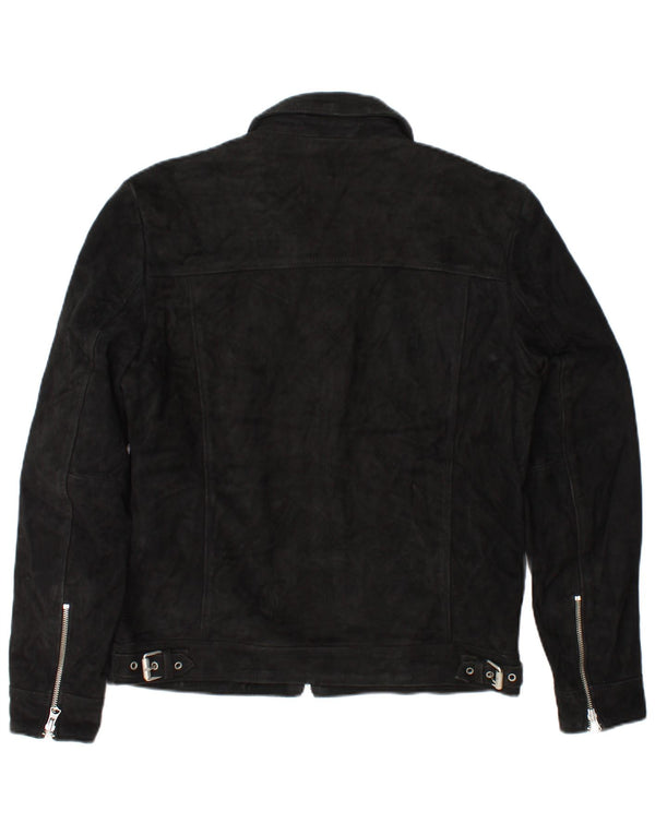 Ανδρικό Suede Jacket SUPERDRY UK 36 Small Black Leather