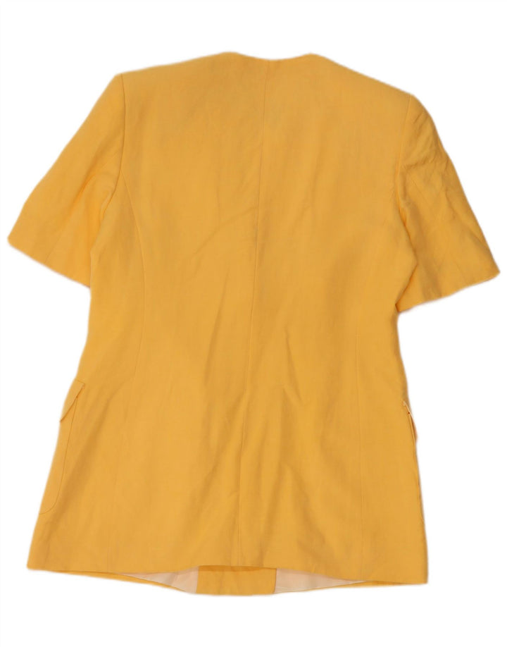 Renato Balestra Γυναικείο κοντομάνικο σακάκι IT 46 Large Yellow