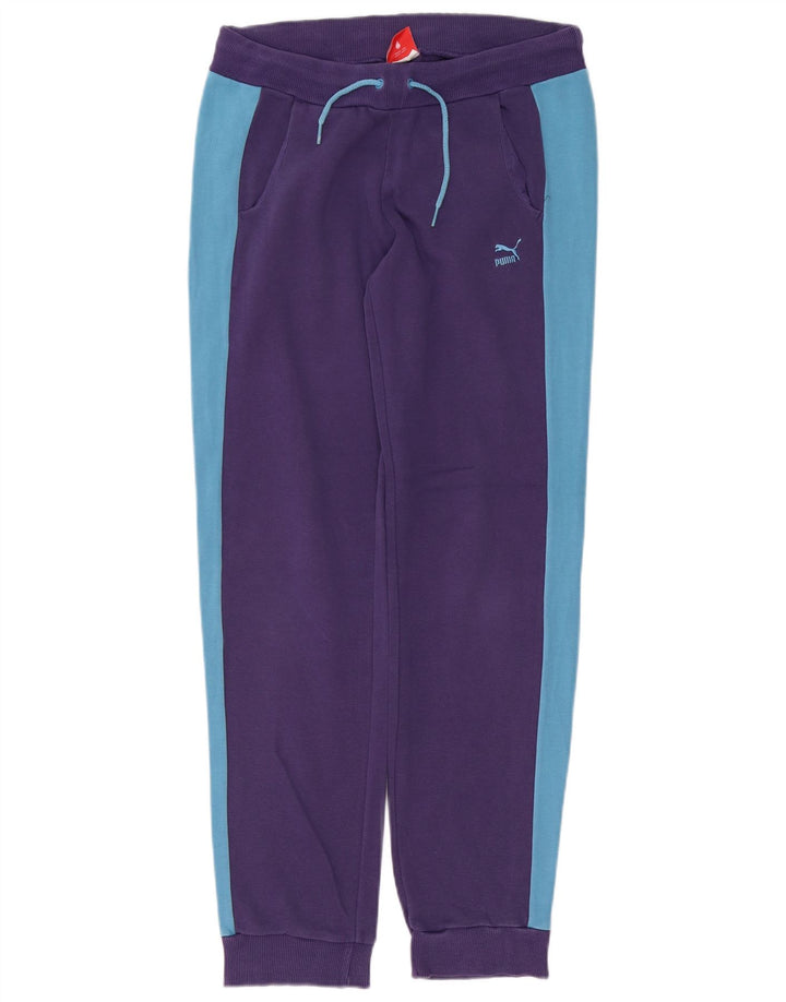 Puma γυναικεία αθλητική φόρμα παντελόνι Joggers UK 10 Small Purple Colourblock