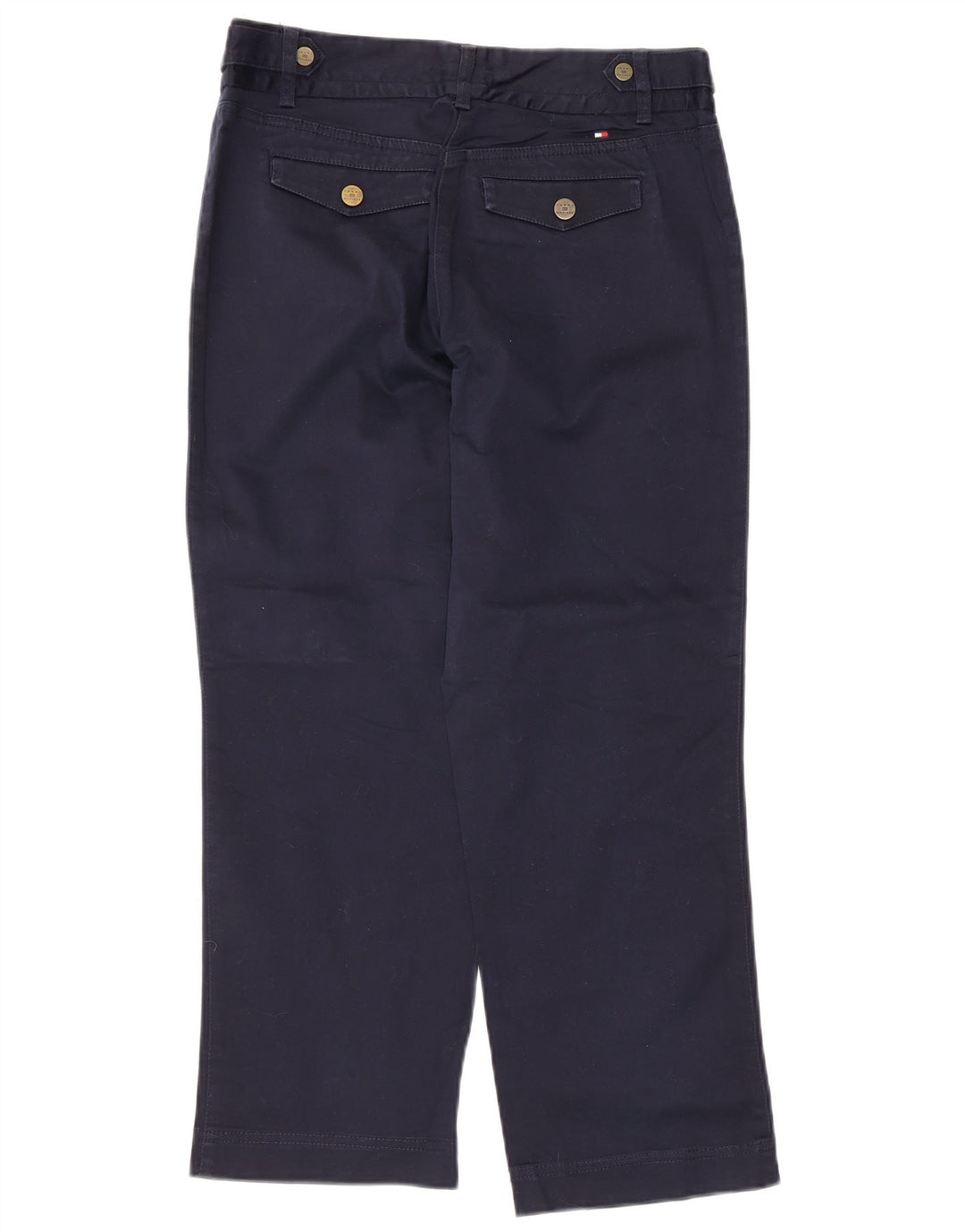 Tommy Hilfiger Γυναικείο Cropped Παντελόνι US 10 Large W32 L25 Navy Blue