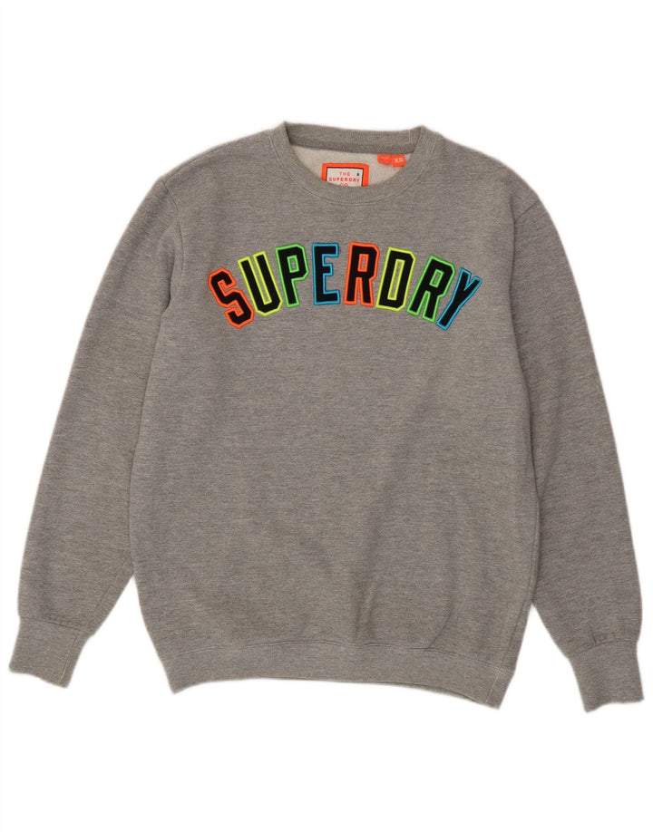 Ανδρικό γραφικό φούτερ SUPERDRY Loose Fit Jumper XS Γκρι βαμβακερό
