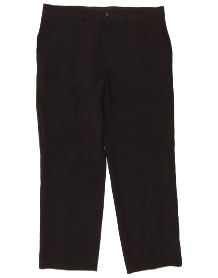 Marks & Spencer Ανδρικό ίσιο παντελόνι Chino W36 L29 Μαύρο πολυεστέρα