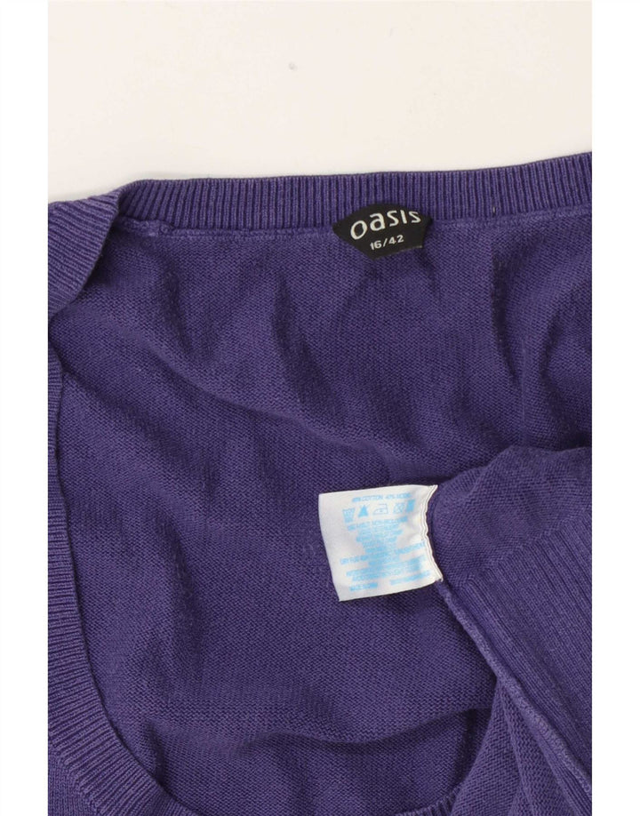 Γυναικείο γιλέκο Oasis UK 16 Large Navy Blue Cotton