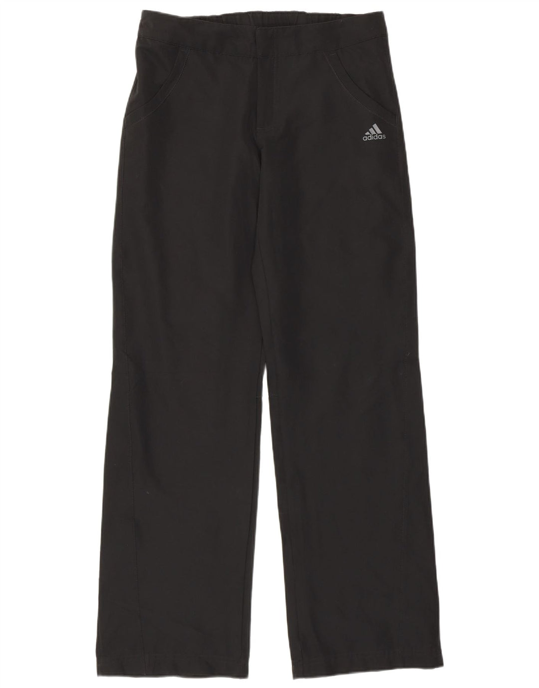 Γυναικείο ίσιο παντελόνι Adidas UK 12 Medium W30 L31 Μαύρο Πολυεστέρας