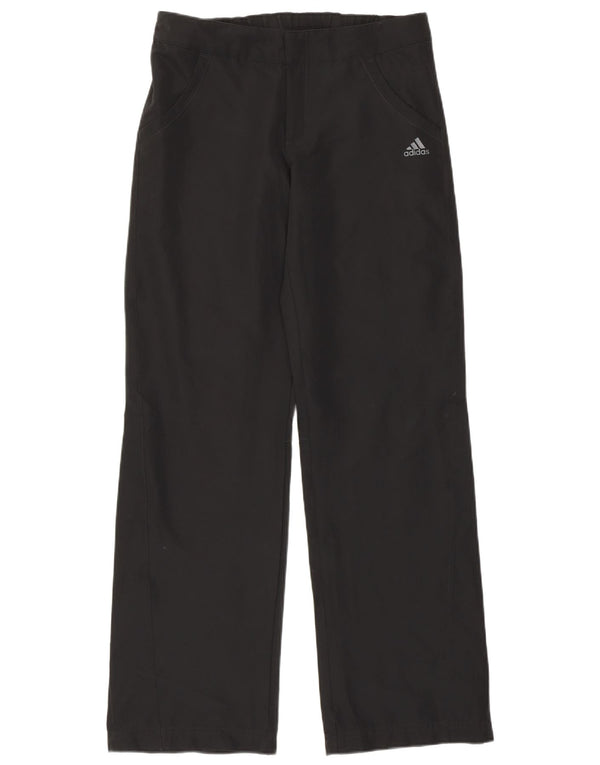 Γυναικείο ίσιο παντελόνι Adidas UK 12 Medium W30 L31 Μαύρο Πολυεστέρας