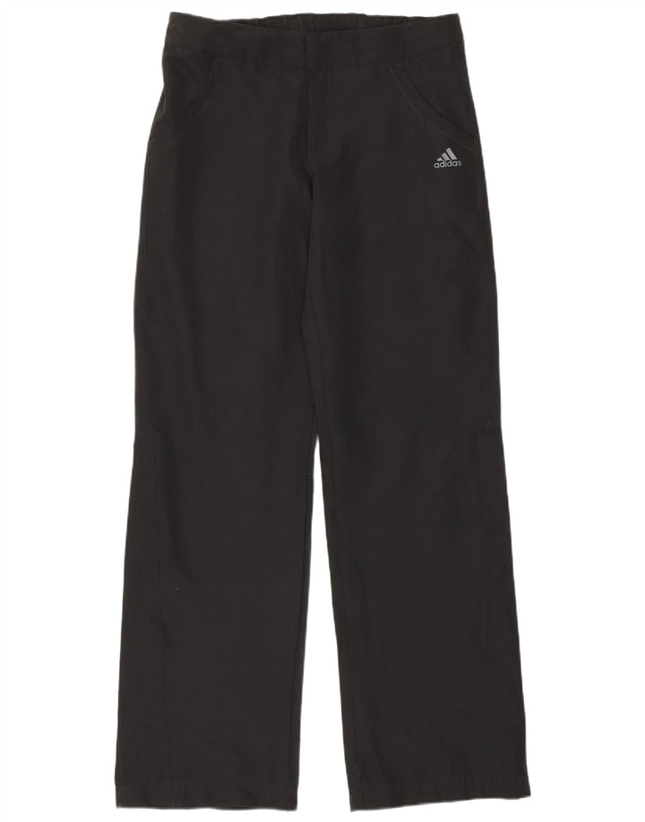 Γυναικείο ίσιο παντελόνι Adidas UK 12 Medium W30 L31 Μαύρο Πολυεστέρας