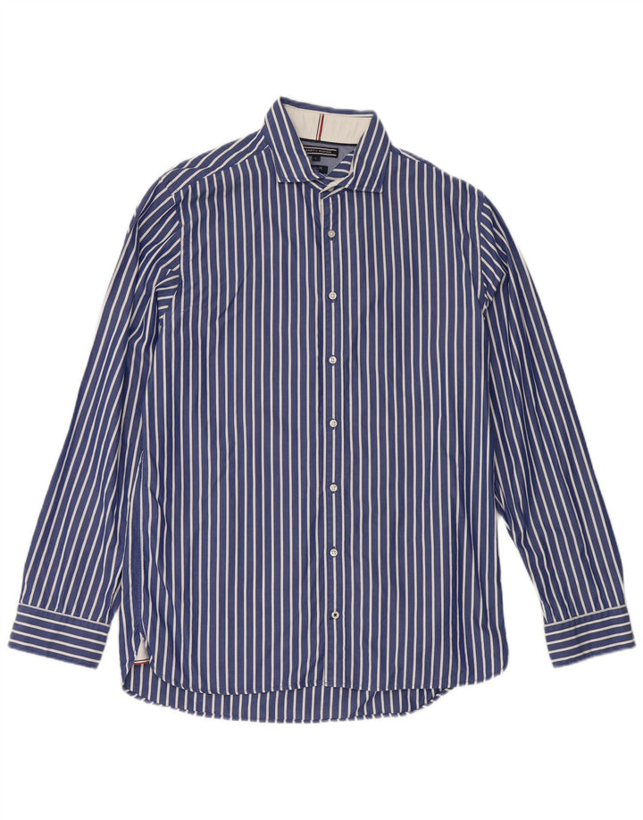 Ανδρικό πουκάμισο Tommy Hilfiger Large Blue ριγέ βαμβακερό