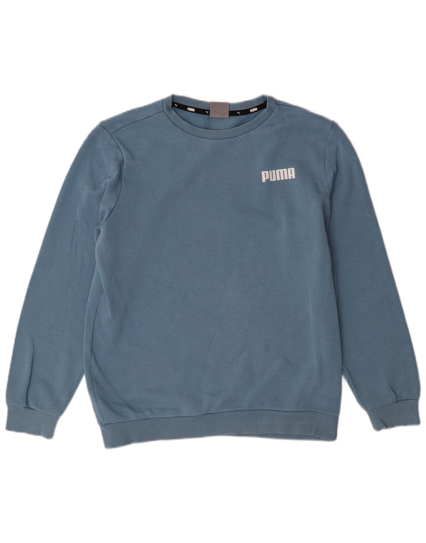Puma Mens Sweatshirt Jumper Small Blue Cotton