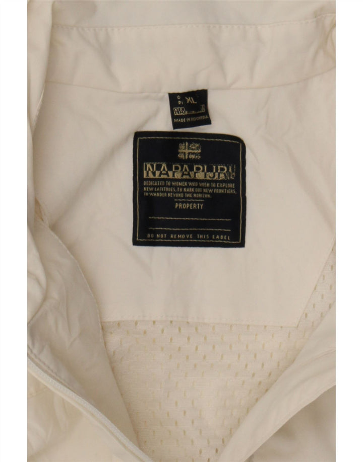NAPAPIJRI Womens Rain Jacket UK 18 XL Off White Polyamide Vintage Napapijri and Second-Hand Napapijri from Messina Hembry 