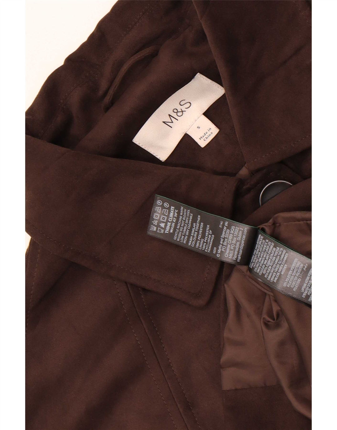 Marks & Spencer Γυναικείο μπουφάν blazer UK 10 Small Brown Polyester