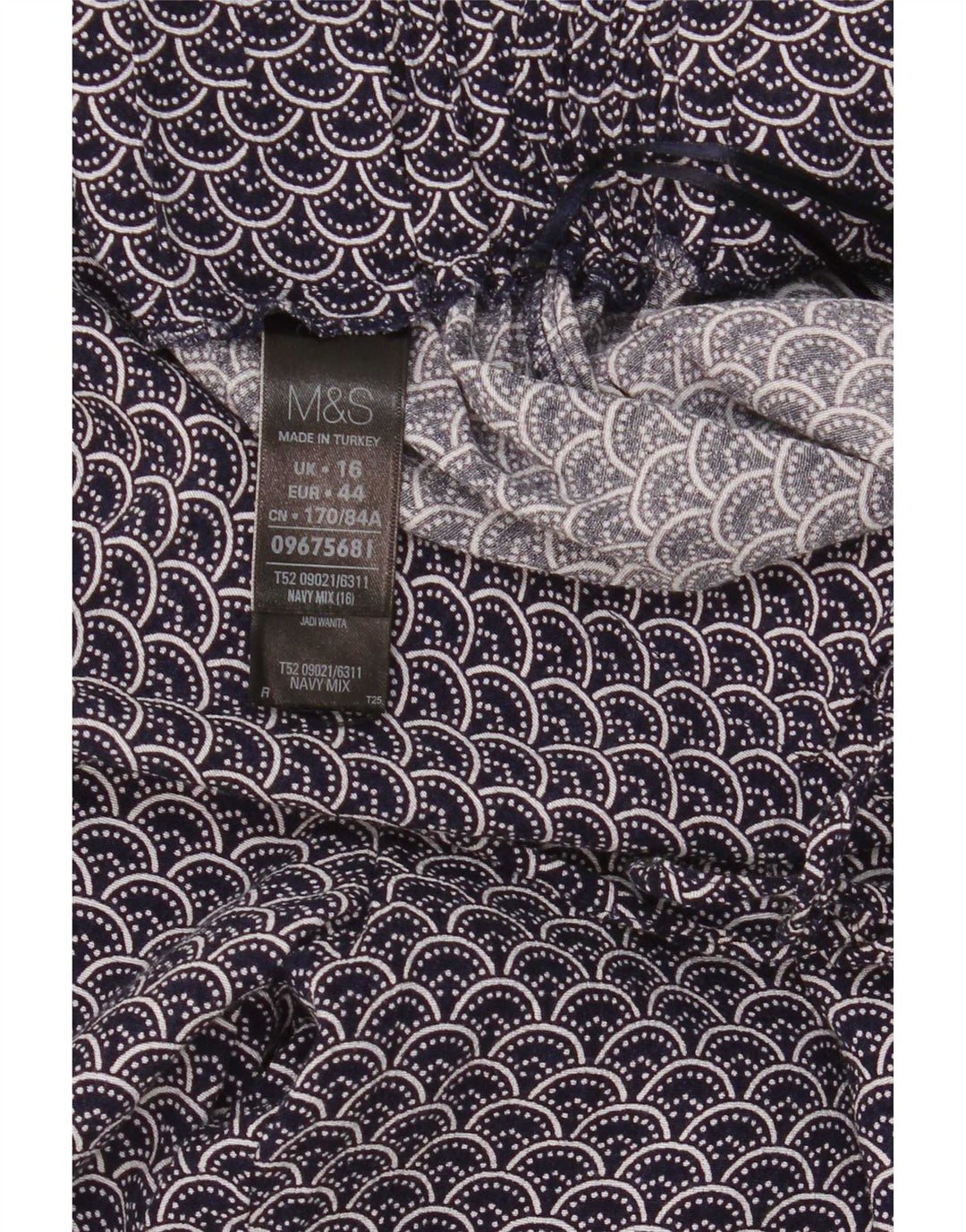 Marks & Spencer Womens Abstract Pattern Casual Παντελόνι UK 16 Large W34 L30