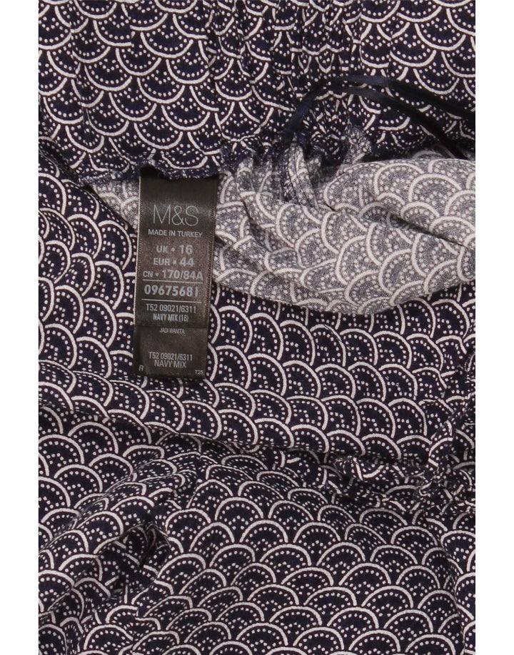 Marks & Spencer Womens Abstract Pattern Casual Παντελόνι UK 16 Large W34 L30