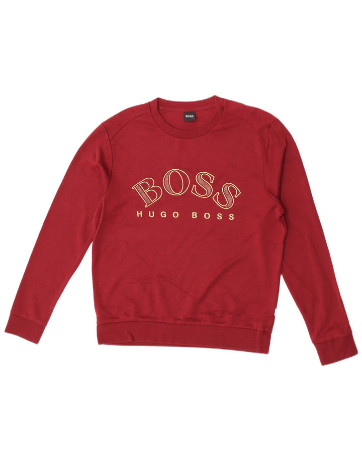 Ανδρικό γραφικό φούτερ Hugo Boss Jumper Medium Burgundy