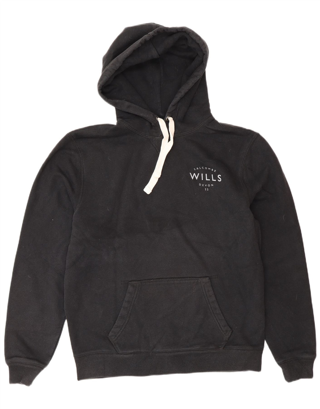 Jack Wills Ανδρικό φούτερ με κουκούλα, μεγάλο μαύρο βαμβακερό