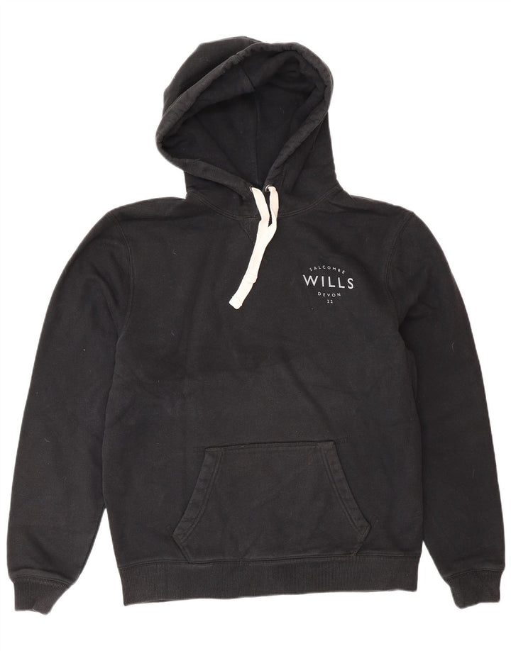 Jack Wills Ανδρικό φούτερ με κουκούλα, μεγάλο μαύρο βαμβακερό