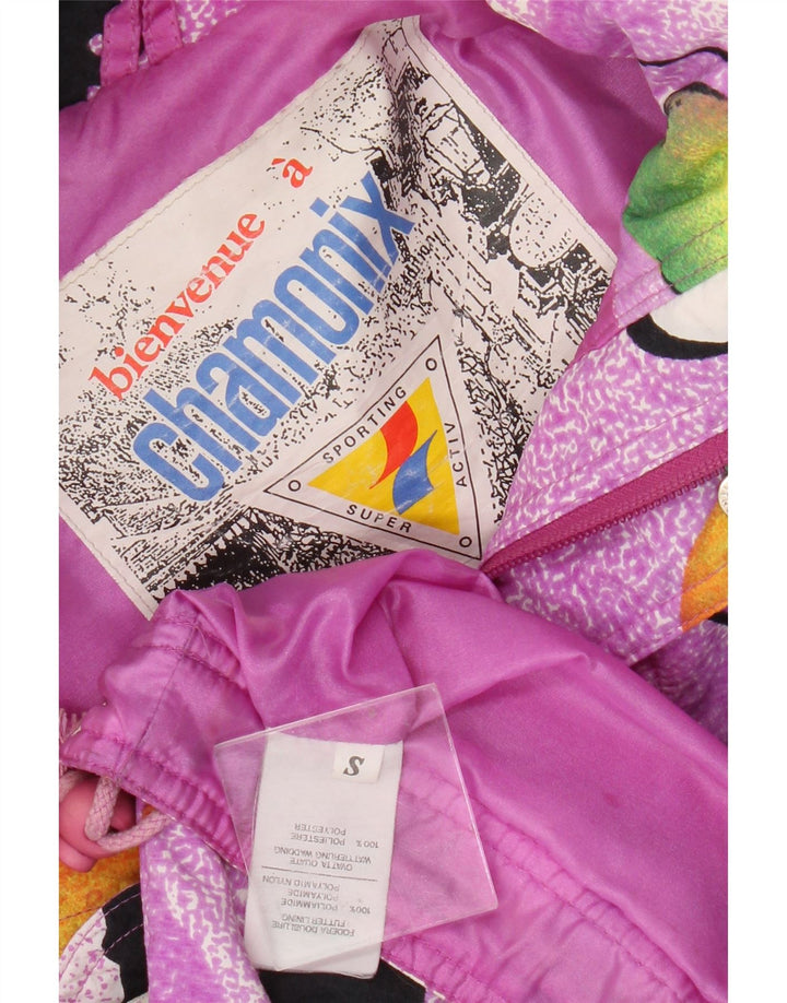 Chamonix Γυναικείο Abstract Pattern Oversized Anorak Jacket UK 10 Small Purple