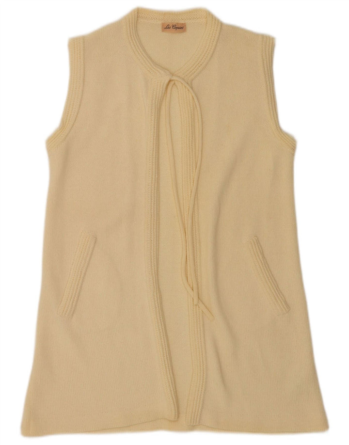 Les Copains Γυναικεία Ζακέτα Longline UK 10 Small Off White