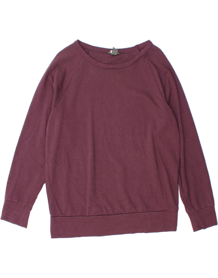 EDDIE BAUER Womens Oversized Sweatshirt Jumper UK 14 Medium Burgundy Vintage Eddie Bauer and Second-Hand Eddie Bauer from Messina Hembry 