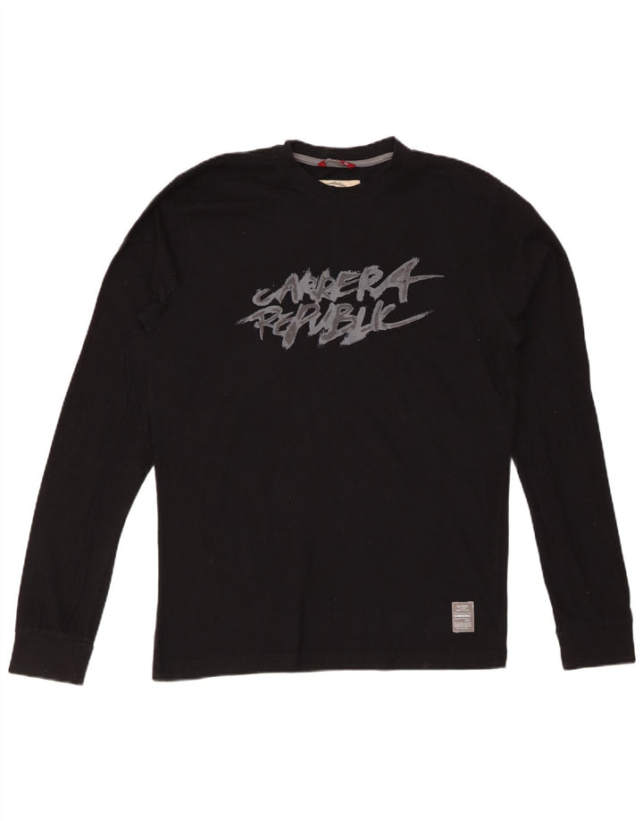 Ανδρικό γραφικό τοπ CARRERA Μακρυμάνικο μεσαίο μαύρο