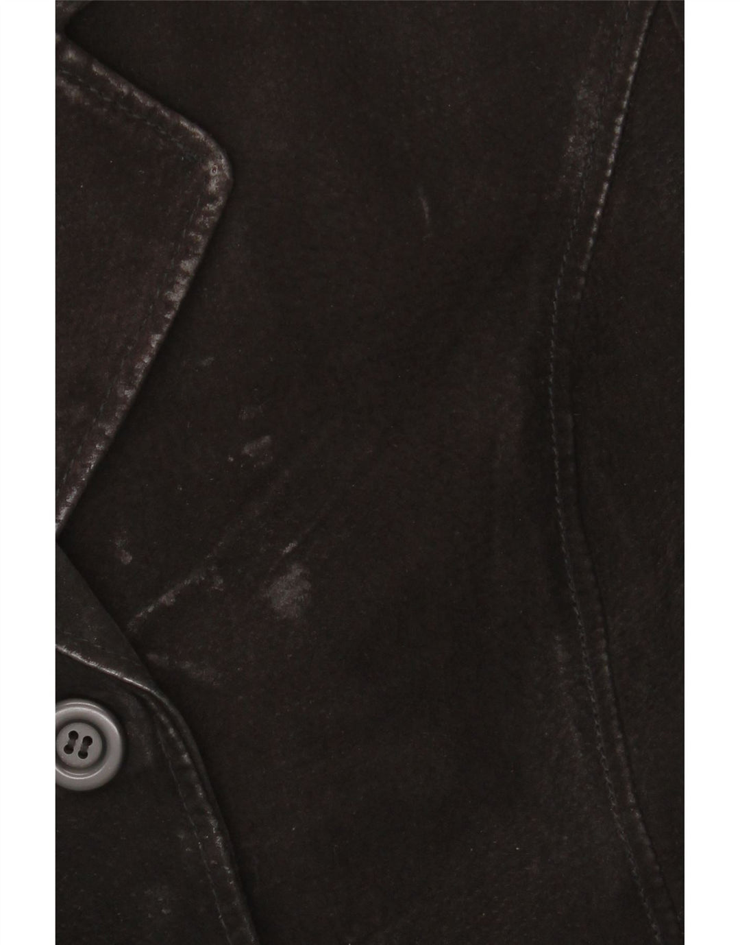 GYPSY Γυναικείο τζάκετ με 3 κουμπιά Suede Blazer UK 14 Medium μαύρο δέρμα