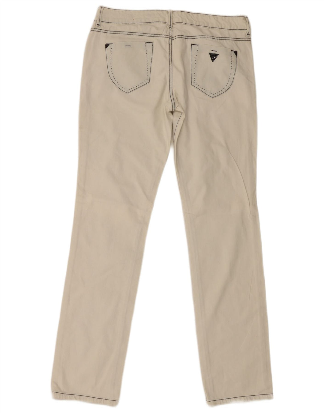 Guess Γυναικείο Slim Jeans W33 L34 Off White Βαμβακερό