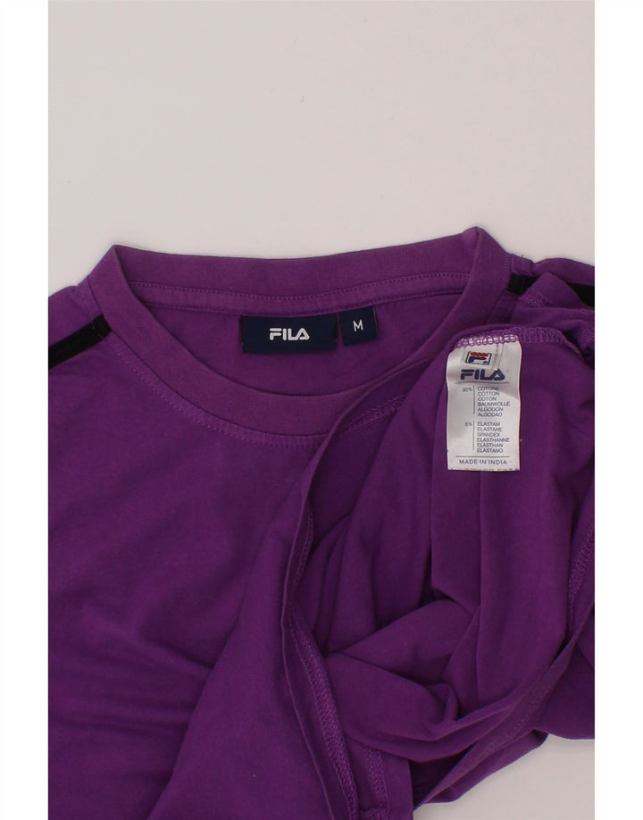 FILA Womens T-Shirt Top Medium Purple Cotton Vintage Fila and Second-Hand Fila from Messina Hembry 