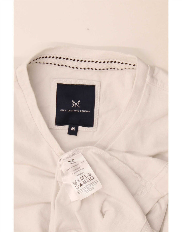 Ανδρικό T-Shirt Crew Clothing Top από μεσαίο λευκό βαμβακερό