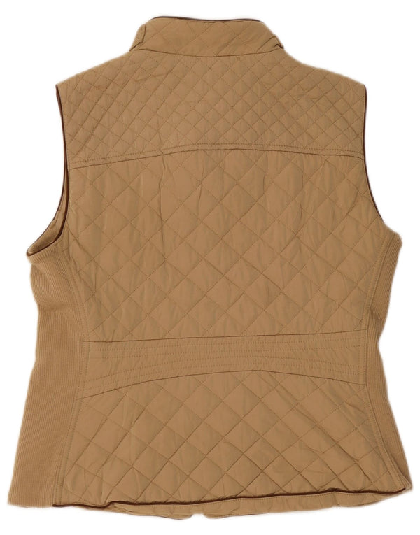 Zara Γυναικεία Καπιτονέ Gilet UK 18 XL Beige