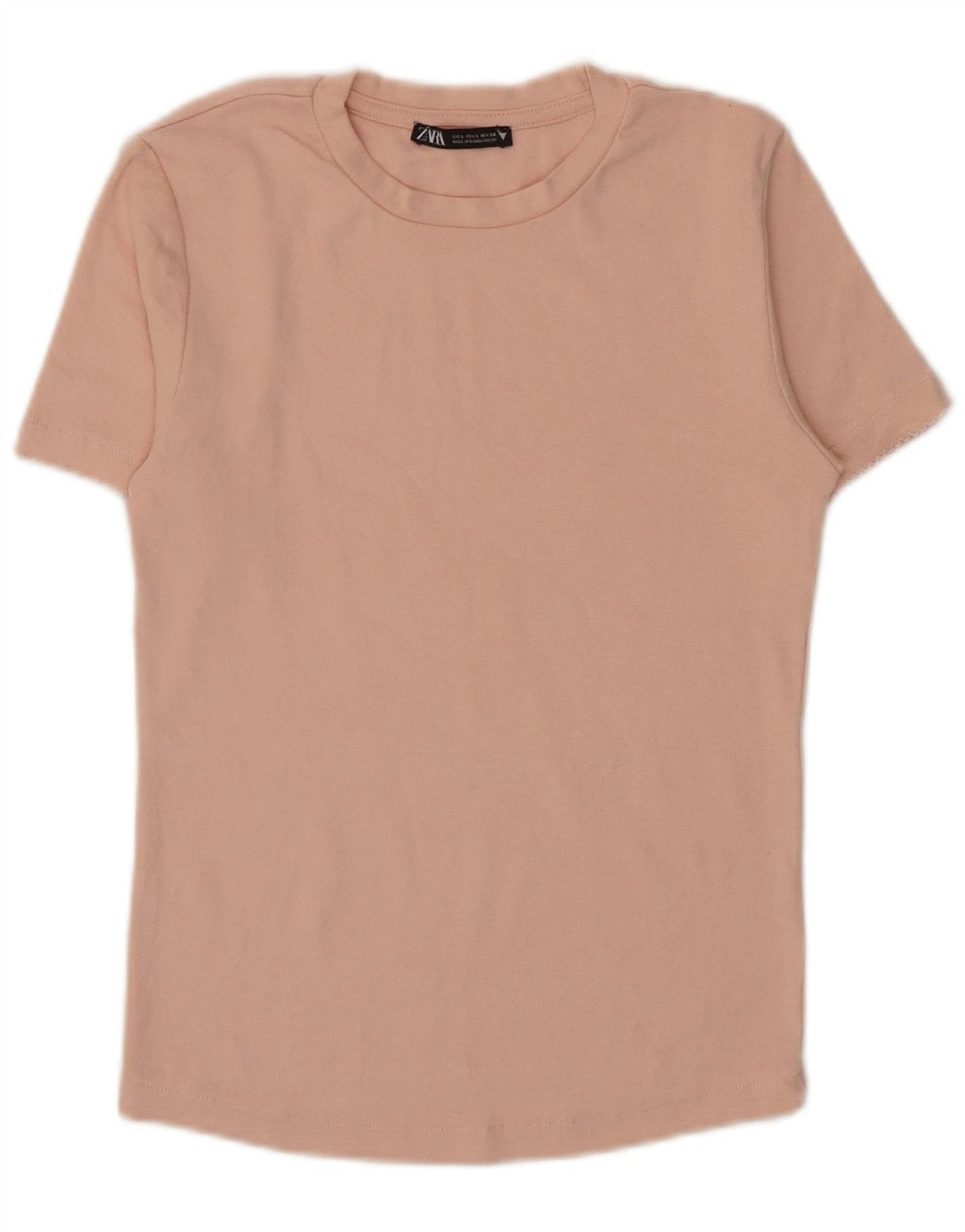 Zara Γυναικείο T-Shirt Top UK 14 Large Pink