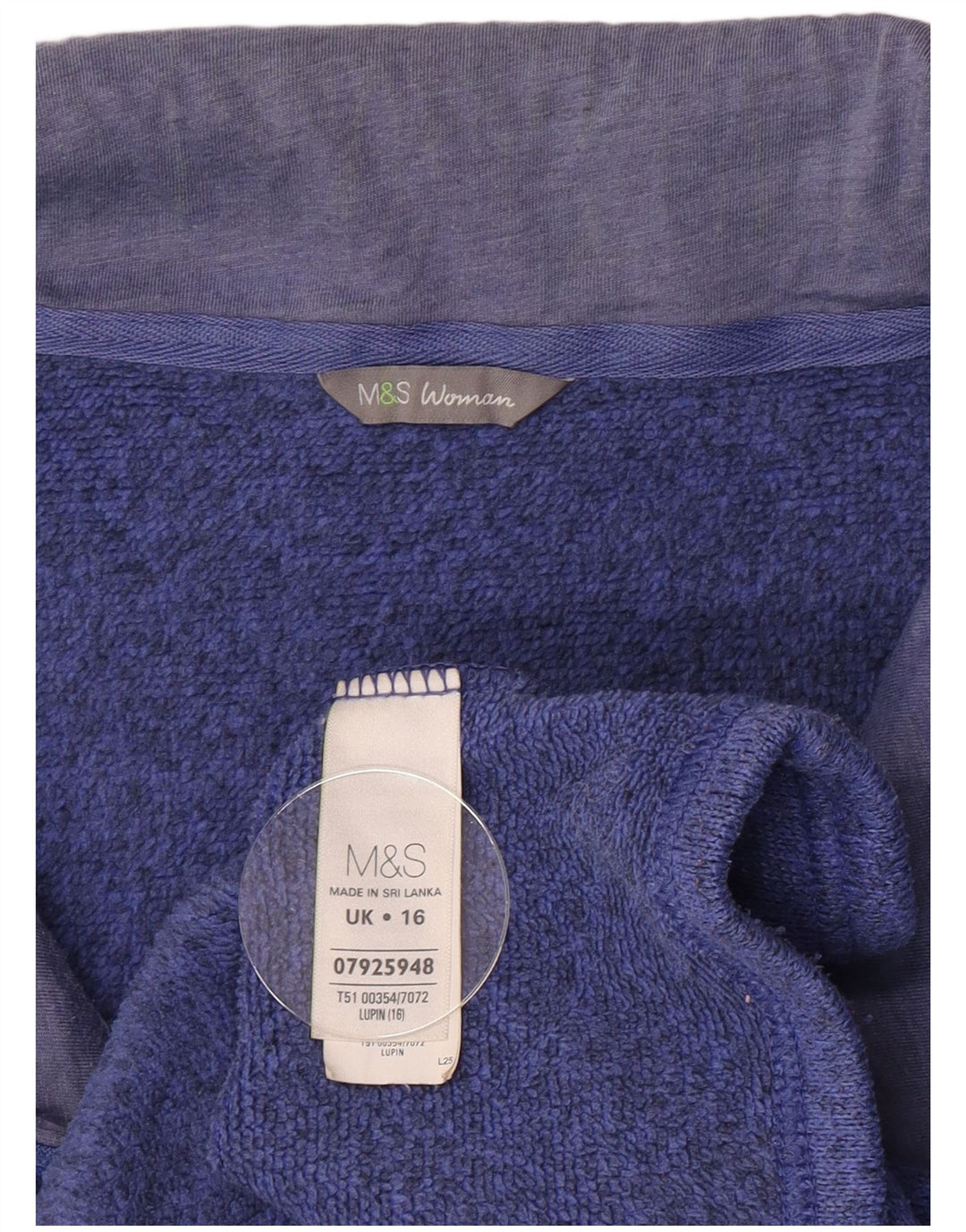 Marks & Spencer Γυναικεία φόρμα φόρμας Comfort Fit Top Jacket UK 16 Large Blue