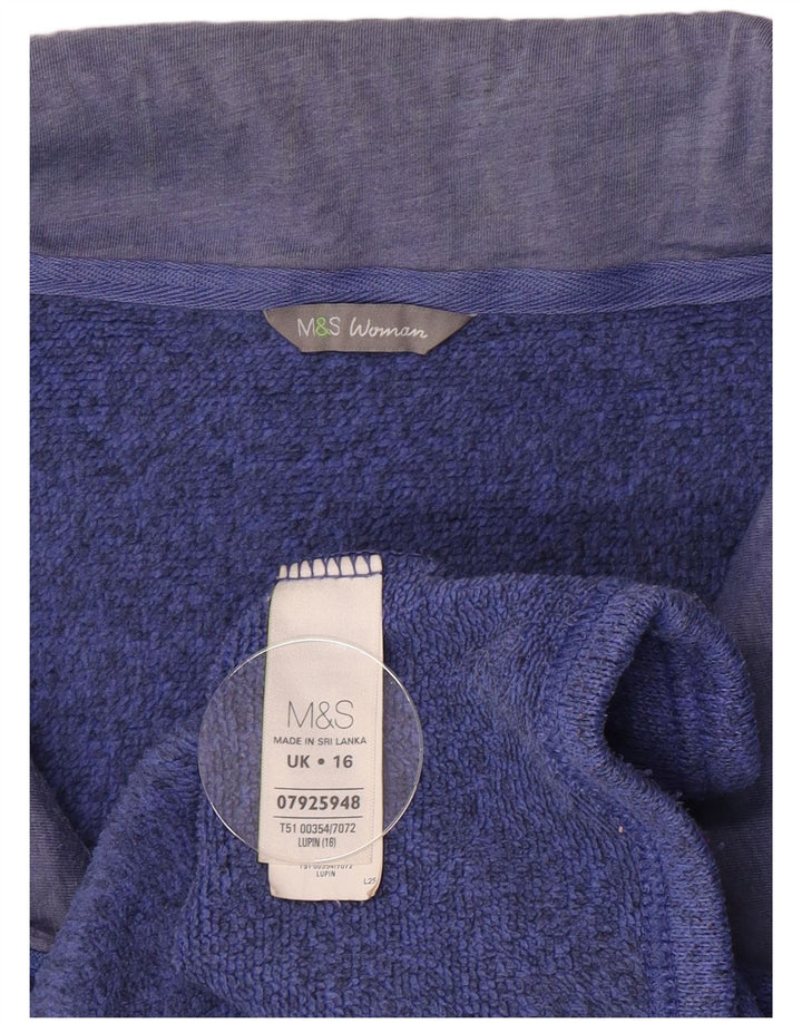 Marks & Spencer Γυναικεία φόρμα φόρμας Comfort Fit Top Jacket UK 16 Large Blue