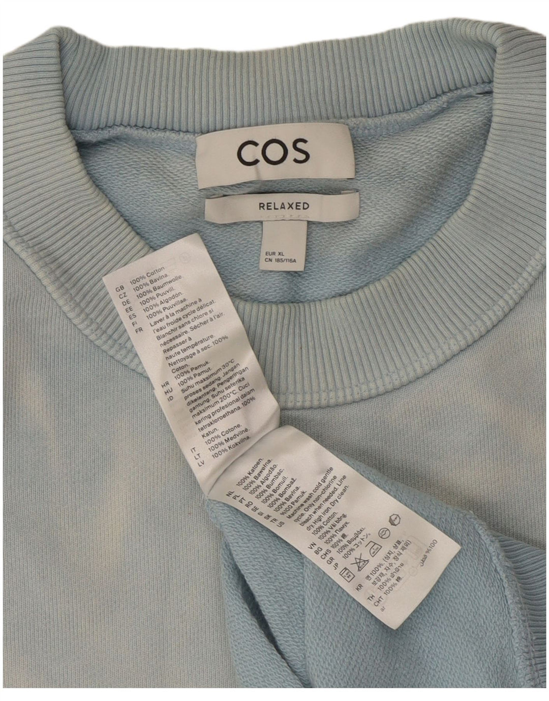 Ανδρικό φούτερ Cos Relaxed Fit Jumper XL Blue Tie Dye Cotton