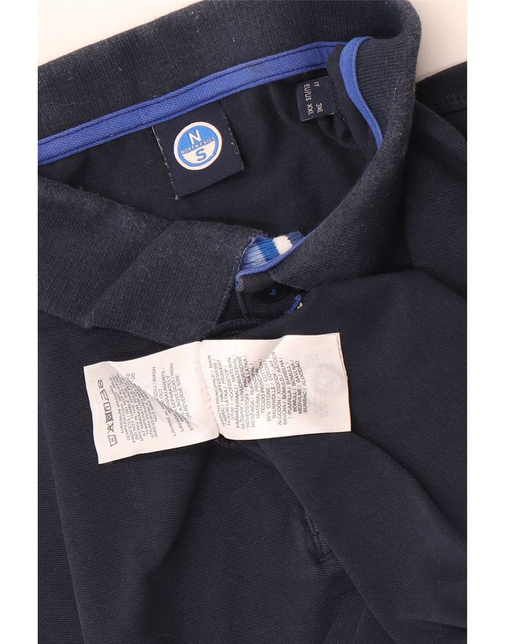 Ανδρικό πουκάμισο πόλο North Sails 2XL Navy Blue βαμβακερό